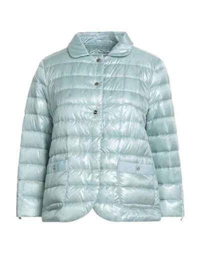 Herno Woman Puffer Sky Blue Size 8 Polyamide, Cotton, Polyester