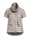 Herno Woman Puffer Taupe Size 2 Polyamide, Polyester In Gray