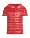 Herno Iconico Woman Puffer Tomato Red Size 2 Polyamide, Cotton, Acetate