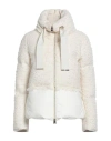 Herno Woman Puffer White Size 8 Cotton, Virgin Wool, Polyamide In White