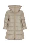 Herno Sand Nylon Cleofe Down Jacket In Brown