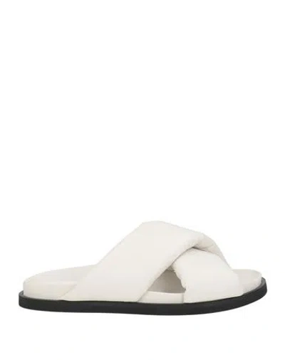 Herno Woman Sandals White Size 7 Leather