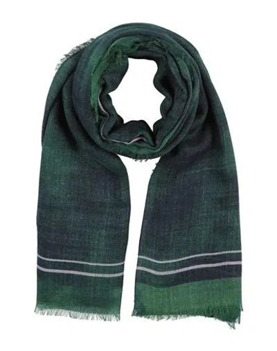 Herno Woman Scarf Dark Green Size - Wool, Silk