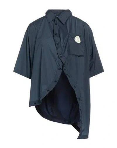 Herno Woman Shirt Navy Size L Polyamide, Elastane In Blue