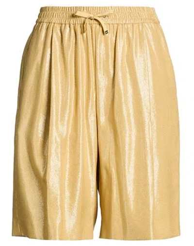 Herno Woman Shorts & Bermuda Shorts Platinum Size 4 Viscose, Metal Fiber In Neutral