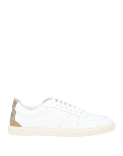 Herno Woman Sneakers White Size 5.5 Leather, Textile Fibers