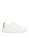 Herno Woman Sneakers White Size 7 Leather, Textile Fibers In White