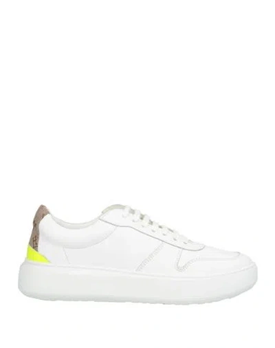Herno Woman Sneakers White Size 7 Leather, Textile Fibers