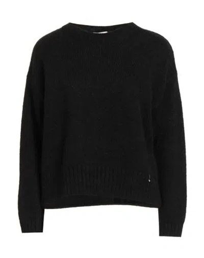 Herno Woman Sweater Black Size 6 Alpaca Wool, Polyamide, Wool, Cotton, Polyester