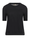Herno Woman Sweater Black Size 8 Lyocell, Cotton, Polyester