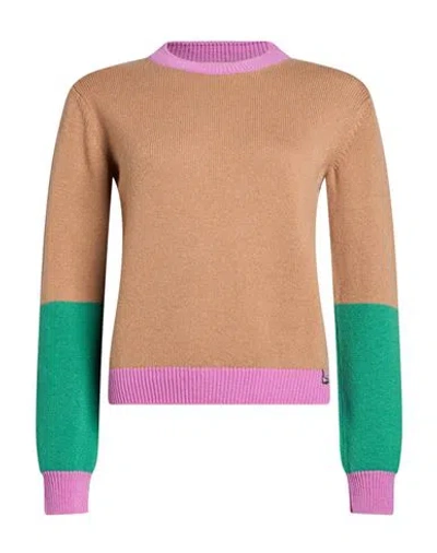 Herno Woman Sweater Camel Size 14 Cashmere In Sand