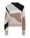 Herno Woman Sweater Camel Size 14 Wool In Beige