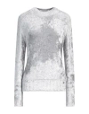 Herno Woman Sweater Grey Size 6 Viscose, Polyamide In Grey