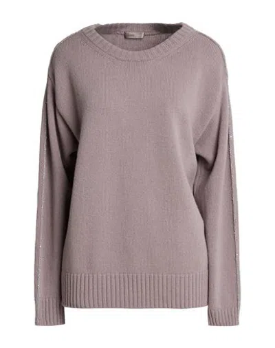 Herno Woman Sweater Lilac Size 8 Wool In Purple