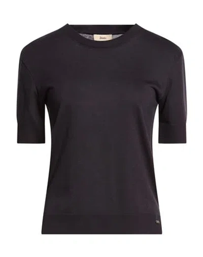 Herno Woman Sweater Midnight Blue Size 6 Lyocell, Cotton, Polyester