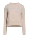 Herno Woman Sweater Sand Size 8 Alpaca Wool, Polyamide, Wool In Neutral