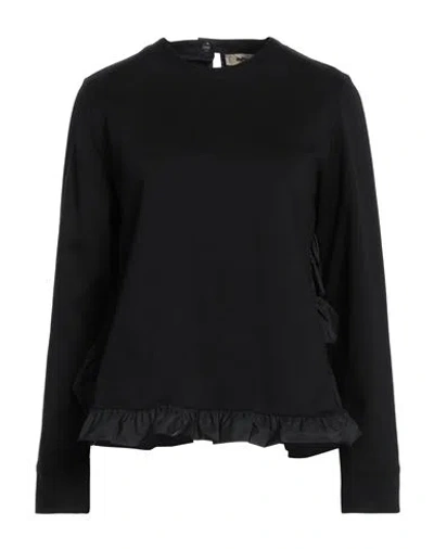 Herno Woman Sweatshirt Black Size 12 Cotton, Polyester