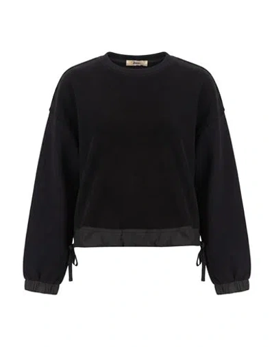Herno Woman Sweatshirt Black Size 6 Cotton, Polyester