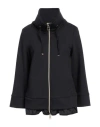 Herno Woman Sweatshirt Black Size 6 Polyester, Cotton In Black