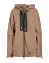 Herno Woman Sweatshirt Camel Size 6 Cotton In Brown