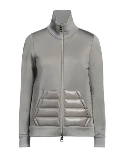 Herno Woman Sweatshirt Grey Size 8 Viscose, Cotton, Polyamide