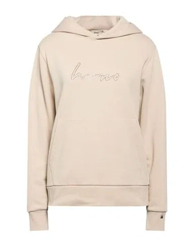 Herno Woman Sweatshirt Sand Size 6 Cotton, Polyester In Brown