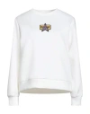 Herno Woman Sweatshirt White Size 12 Polyester, Viscose, Elastane