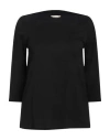 Herno Woman T-shirt Black Size 4 Cotton, Elastane, Polyamide