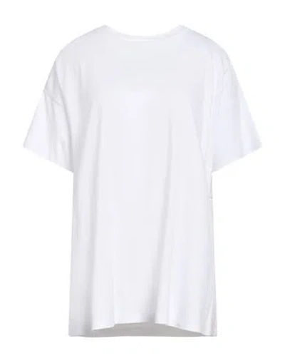 Herno Woman T-shirt White Size 10 Cotton, Polyester