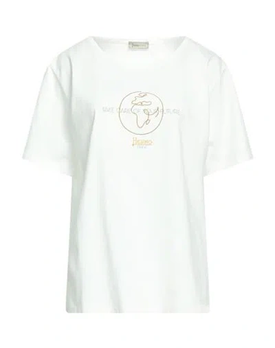 Herno Woman T-shirt White Size 12 Cotton