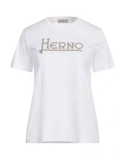 Herno Woman T-shirt White Size 6 Cotton