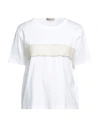 Herno Woman T-shirt White Size 6 Cotton, Elastane, Alpaca Wool, Polyamide, Wool In White