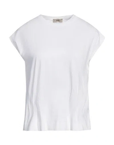 Herno Woman T-shirt White Size 8 Cotton, Elastane