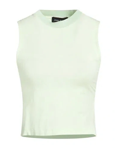 Herno Woman Tank Top Light Green Size 6 Cotton, Elastane