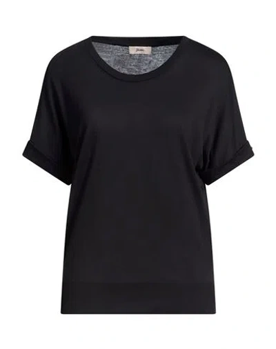 Herno Woman T-shirt Black Size Xs Lyocell, Cotton
