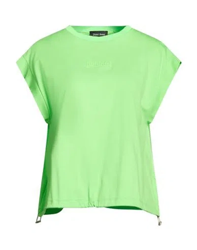 Herno Woman T-shirt Green Size 6 Cotton, Elastane