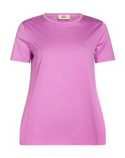 Herno Woman T-shirt Mauve Size 4 Cotton In Purple