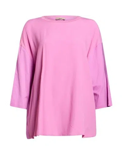 Herno Woman T-shirt Mauve Size 6 Cotton In Purple