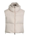 Herno Woman Vest Beige Size 10 Silk, Cashmere, Polyamide In Neutral