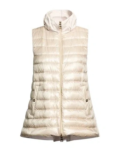 Herno Woman Vest Beige Size 4 Polyamide, Polyester In Brown