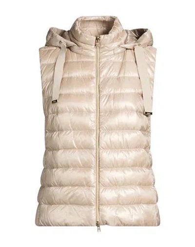 Herno Woman Vest Beige Size 6 Polyamide In White