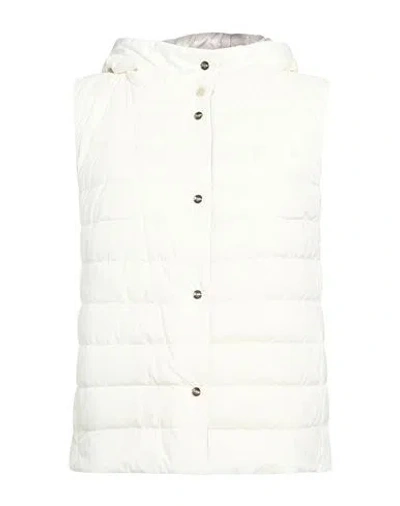 Herno Woman Vest Ivory Size 12 Polyamide In White