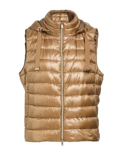 Herno Woman Vest Light Brown Size 12 Polyamide In Neutral