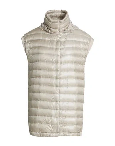 Herno Woman Vest Light Grey Size 4 Polyamide In Neutral