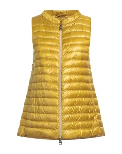 Herno Woman Vest Marigold Size 6 Polyamide, Cotton, Acetate