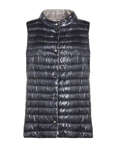 Herno Woman Vest Midnight Blue Size 10 Polyamide