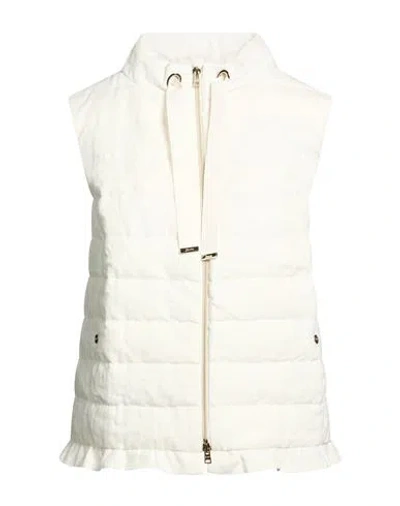 Herno Woman Vest Off White Size 6 Linen