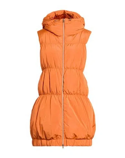Herno Woman Vest Orange Size 6 Polyester