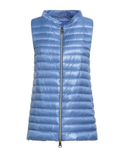 Herno Woman Vest Pastel Blue Size 6 Polyamide, Cotton, Acetate