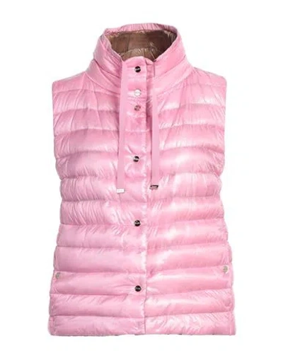 Herno Woman Vest Pink Size 12 Polyamide, Polyester, Cotton